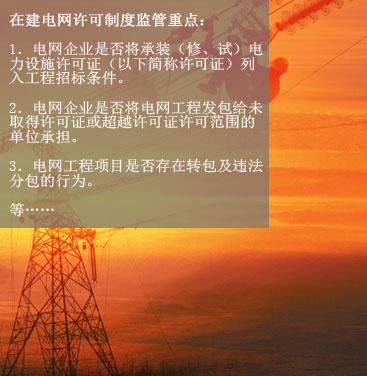 八、在建電網(wǎng)工程項目許可制度執(zhí)行情況