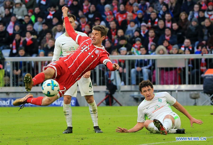 (SP)GERMANY-MUNICH-SOCCER-BUNDESLIGA-BAYERN MUNICH VS BREMEN