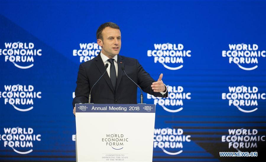 SWITZERLAND-DAVOS-WEF ANNUAL MEETING-FRANCE-PRESIDENT