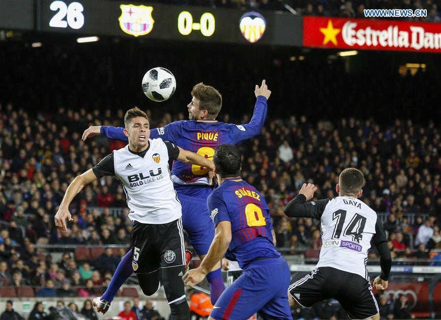 (SP)SPAIN-BARCELONA-SOCCER-SPANISH KING'S CUP-BARCELONA VS VALENCIA