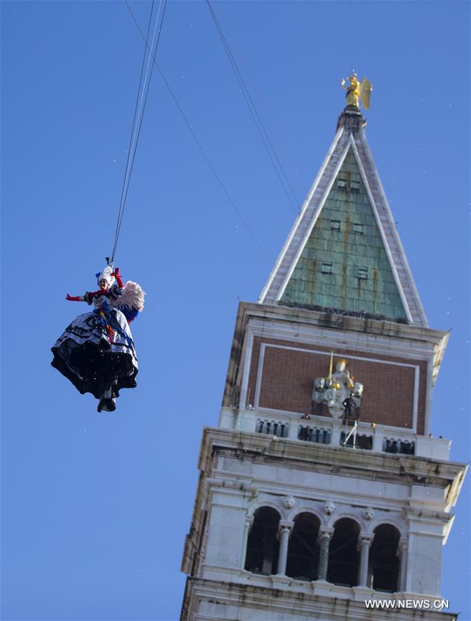 ITALY-VENICE-CARNIVAL-FLIGHT OF THE ANGEL