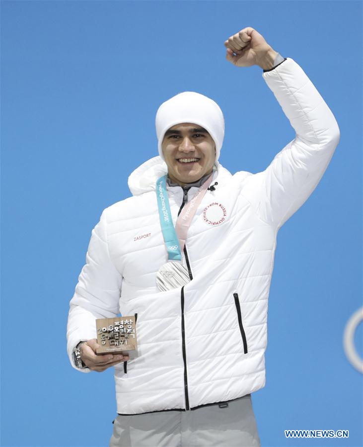 (SP)OLY-SOUTH KOREA-PYEONGCHANG-MEN'S SKELETON-MEDAL CEREMONY