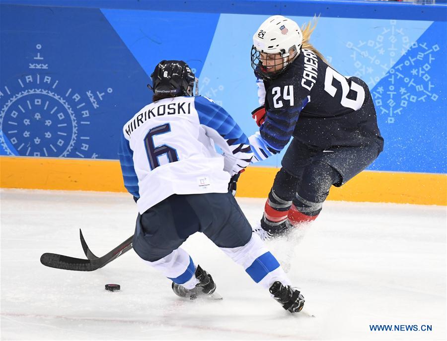 (SP)OLY-SOUTH KOREA-PYEONGCHANG-ICE HOCKEY-USA VS FIN