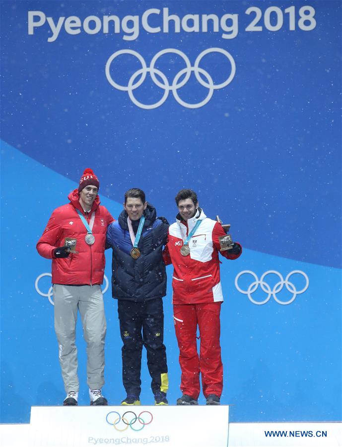 (SP)OLY-SOUTH KOREA-PYEONGCHANG-ALPINE SKIING-MEN'S SLALOM-MEDAL CEREMONY