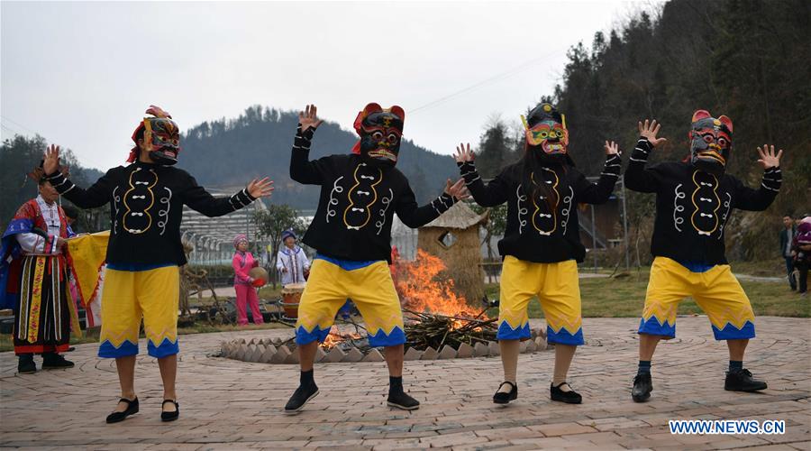 #CHINA-HUBEI-SPRING FESTIVAL-CELEBRATION-NUO OPERA (CN)