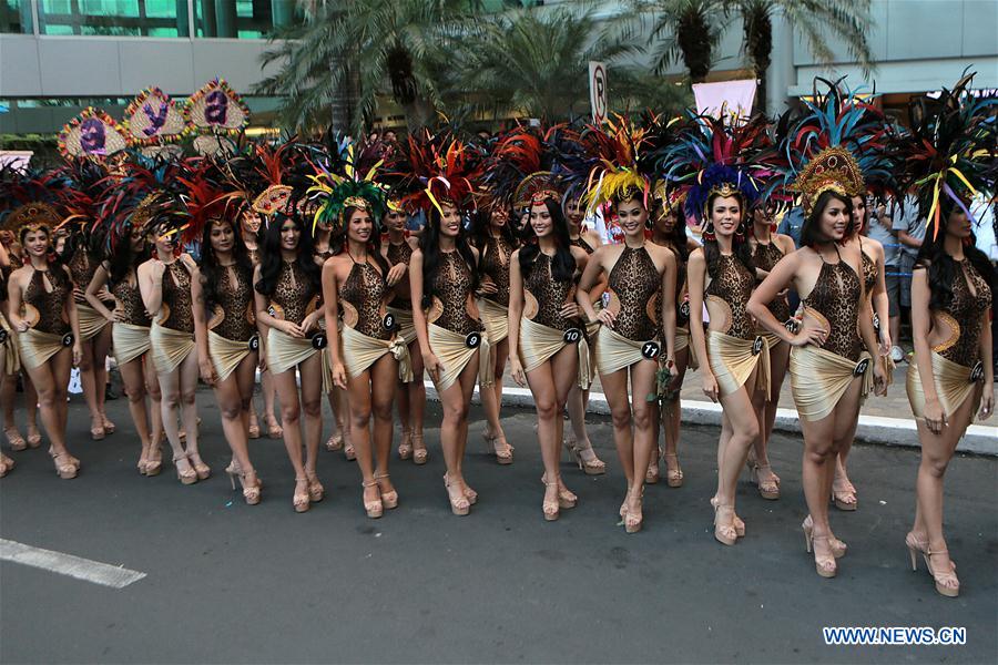 PHILIPPINES-QUEZON CITY-BINIBINING PILIPINAS 2018-PARADE OF BEAUTIES