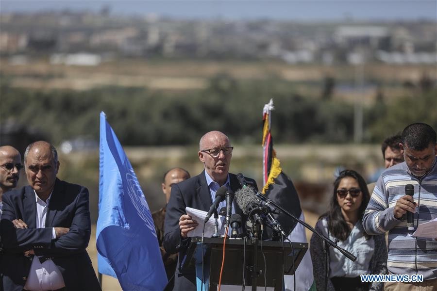 MIDEAST-GAZA STRIP-BEIT LAHIA-UN-HUMANITARIAN COORDINATOR-VISIT