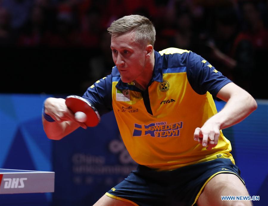 (SP)SWEDEN-HALMSTAD-ITTF WORLD TEAM CHAMPIONSHIPS 2018-MEN'S SEMIFINAL-CHN VS SWE