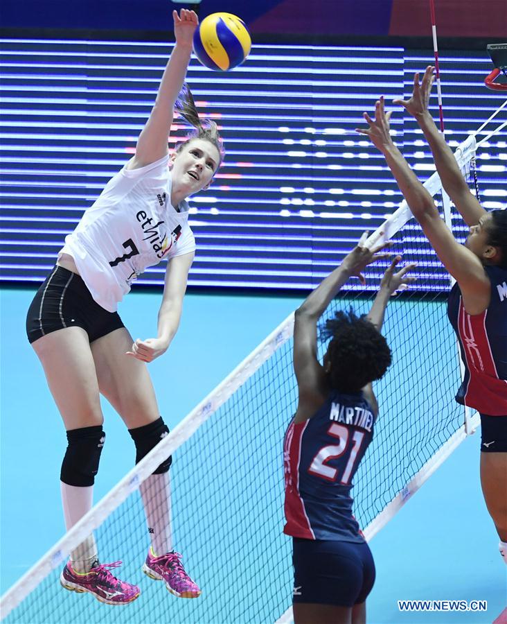 (SP)CHINA-ZHEJIANG-BEILUN-VOLLEYBALL-NATIONS LEAGUE-BELGIUM VS DOMINICA