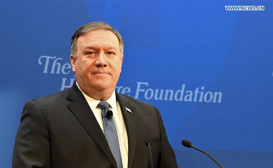 U.S.-WASHINGTON D.C.-POMPEO-IRAN-SPEECH