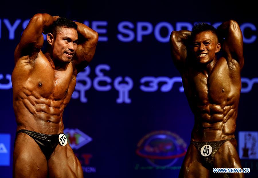 (SP)MYANMAR-YANGON-BODYBUILDING AND PHYSIQUE SPORT-COMPETITION