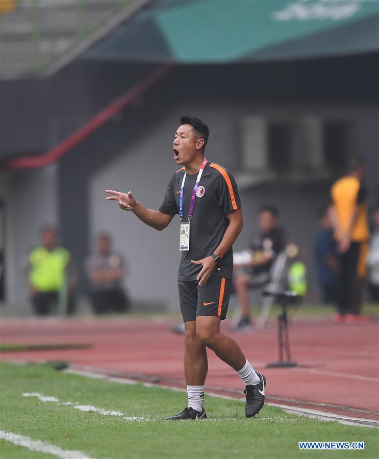 (SP)INDONESIA-BEKASI-ASIAN GAMES-MEN'S FOOTBALL-HONG KONG VS LAOS