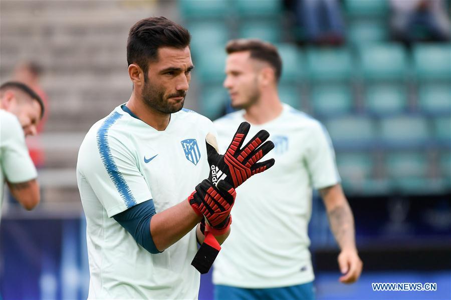 (SP)ESTONIA-TALLINN-UEFA SUPER CUP-ATLETICO MADRID-TRAINING