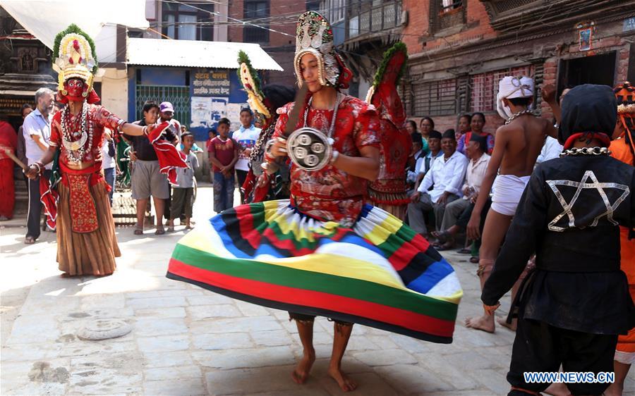 NEPAL-KATHMANDU-INDRAJATRA FESTIVAL-DANCE