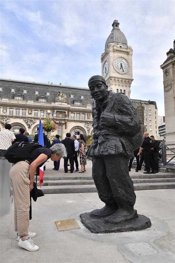 FRANCE-PARIS-WWI-CHINESE WORKER-STATUE