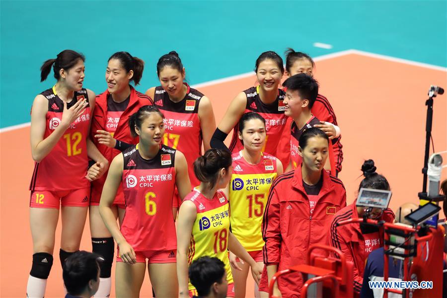 (SP)JAPAN-SAPPORO-VOLLEYBALL-WOMEN'S WORLD CHAMPIONSHIP-CHINA VS CUBA