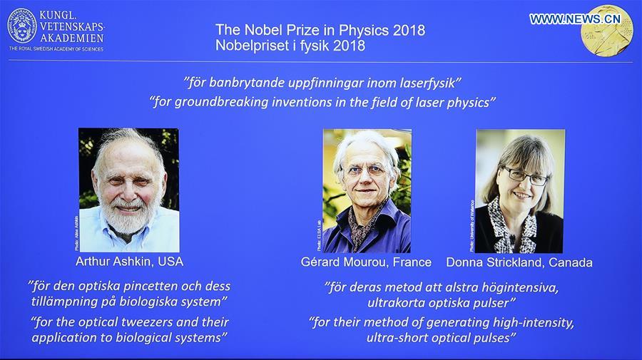 SWEDEN-STOCKHOLM-NOBEL PRIZE-PHYSICS