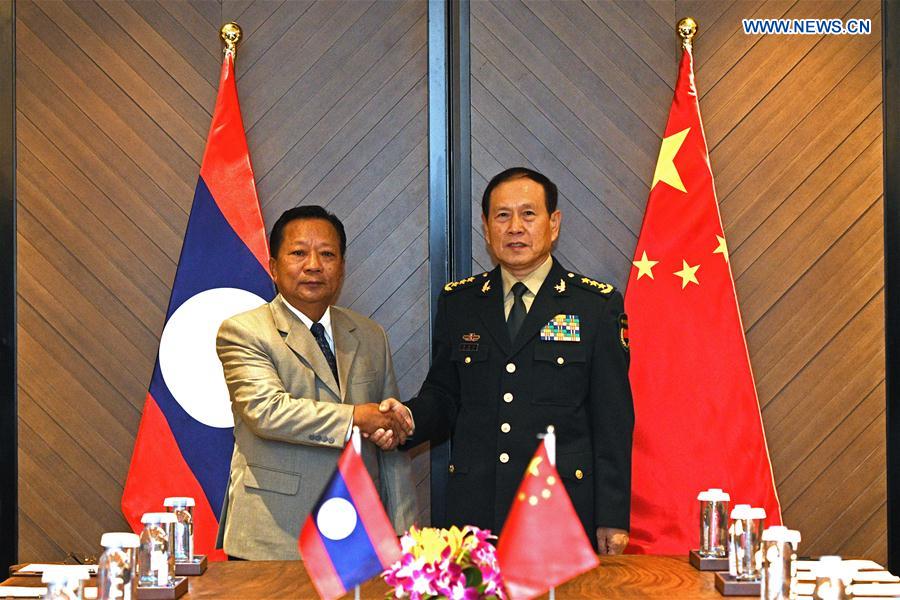 SINGAPORE-CHINA-LAOS-DEFENSE MINISTERS-MEETING