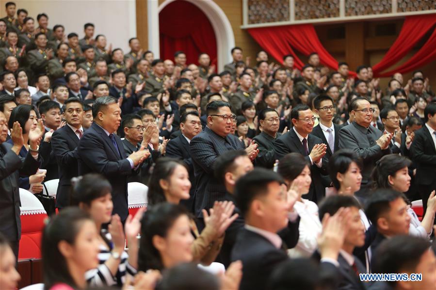 DPRK-PYONGYANG-CHINA-LITERARY AND ART WORKERS-PERFORMANCE-KIM JONG UN