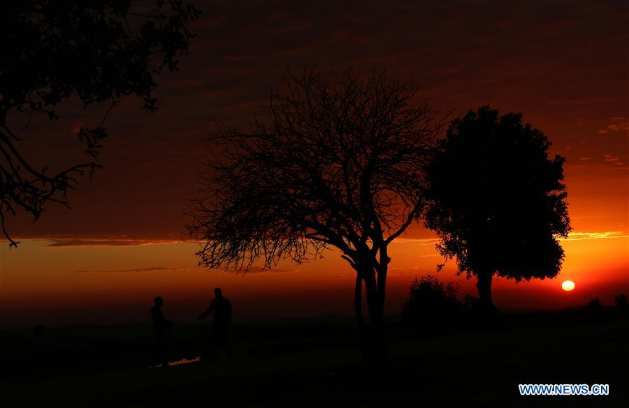 MIDEAST-NABLUS-SUNSET