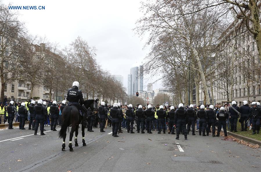 BELGIUM-BRUSSELS-YELLOW VEST-PROTEST