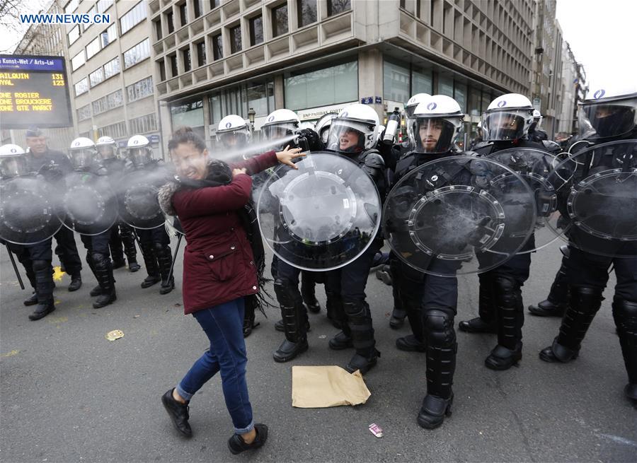 BELGIUM-BRUSSELS-YELLOW VEST-PROTEST