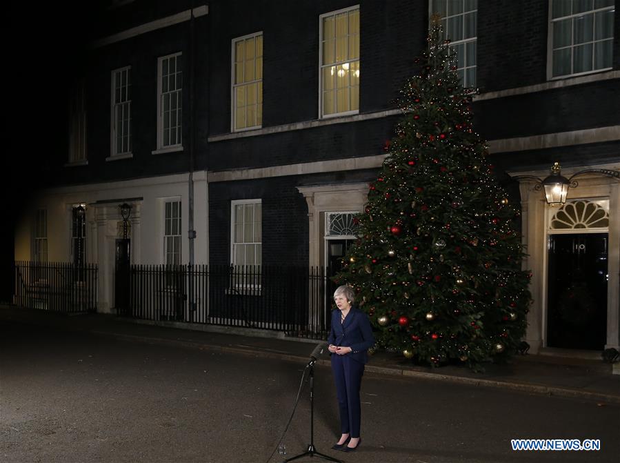 BRITAIN-LONDON-THERESA MAY-CONFIDENCE VOTE-WINNING