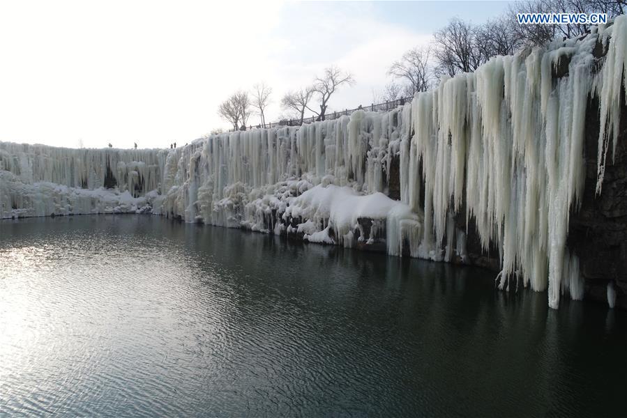 CHINA-HEILONGJIANG-FROZEN WATERFALL (CN) 