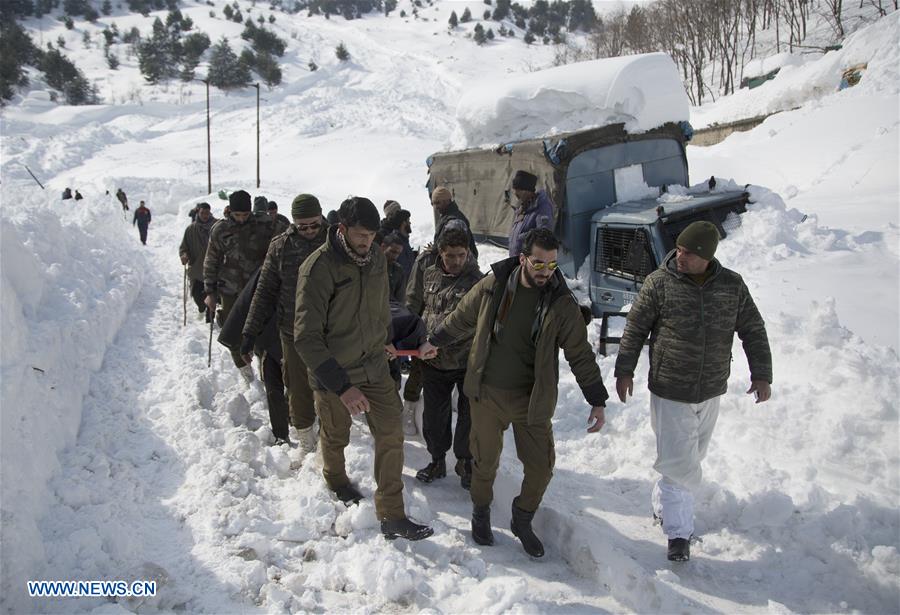 KASHMIR-SRINAGAR-AVALANCHE-POLICE POST