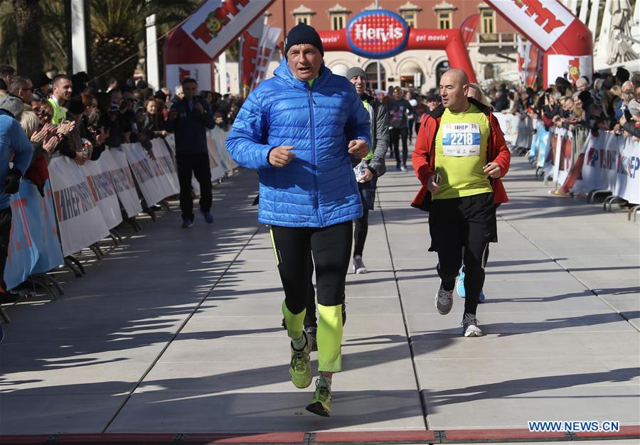 CROATIA-SPLIT-HALF MARATHON-SLOVENIAN PRESIDENT