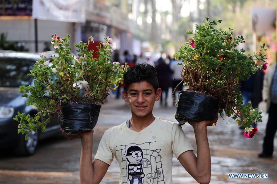 EGYPT-GIZA-FLOWER EXHIBITION