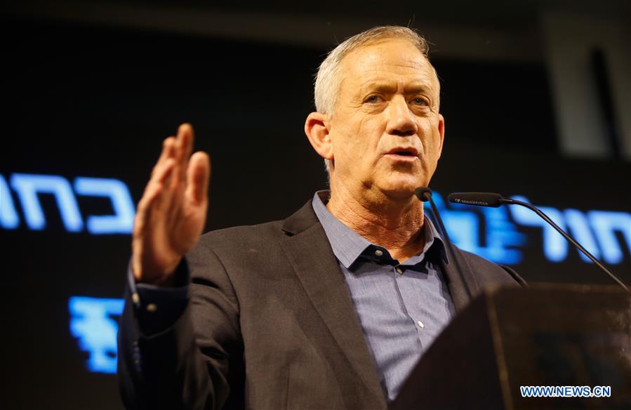 ISRAEL-ASHKELON-ELECTION CAMPAIGN-BENNY GANTZ