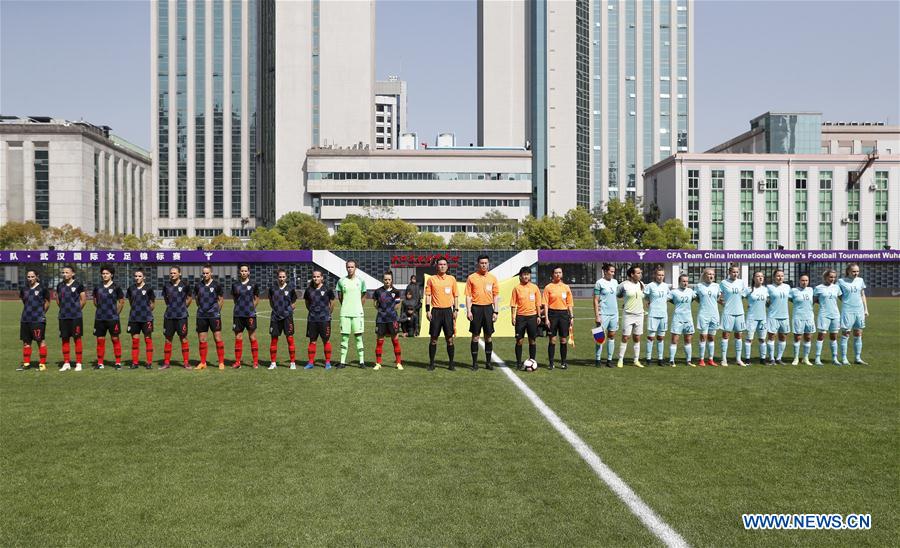 (SP)CHINA-WUHAN-FOOTBALL-INTERNATIONAL WOMEN'S FOOTBALL TOURNAMENT WUHAN 2019-3RD PLACE FINAL-RUSSIA VS CROATIA