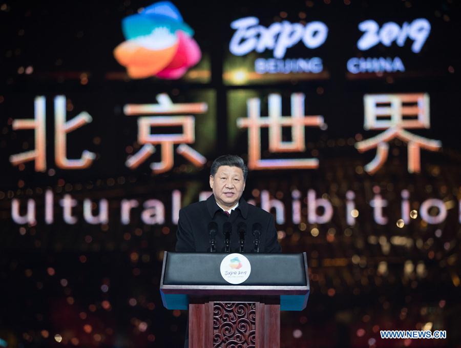 CHINA-BEIJING-XI JINPING-HORTICULTURAL EXPO-OPENING (CN)