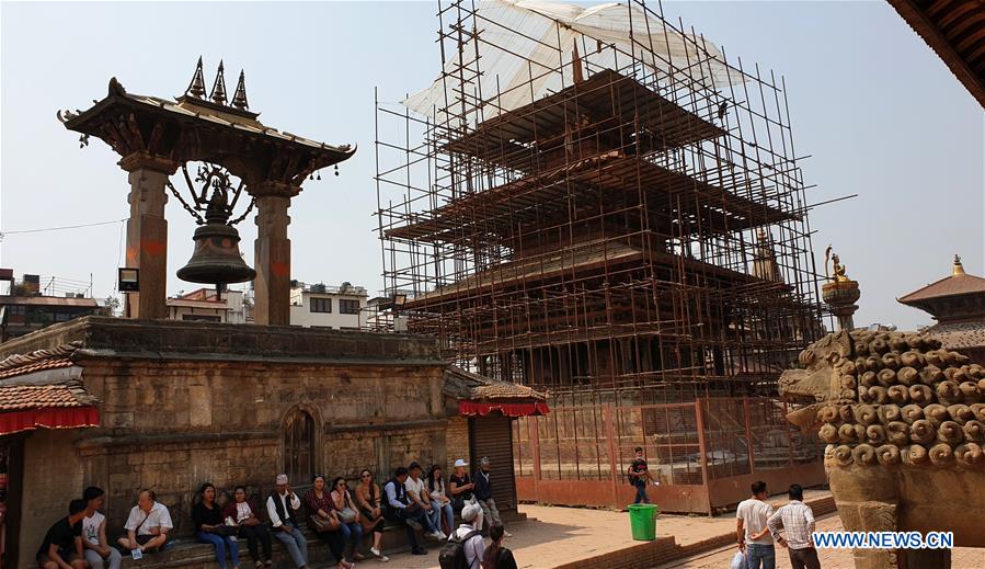 NEPAL-LALITPUR-PATAN DURBAR SQUARE-RECONSTRUCTION