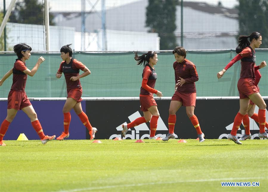 (SP)FRANCE-FOUGERES-2019 FIFA WOMEN'S WORLD CUP-CHINA-TRAINING SESSION