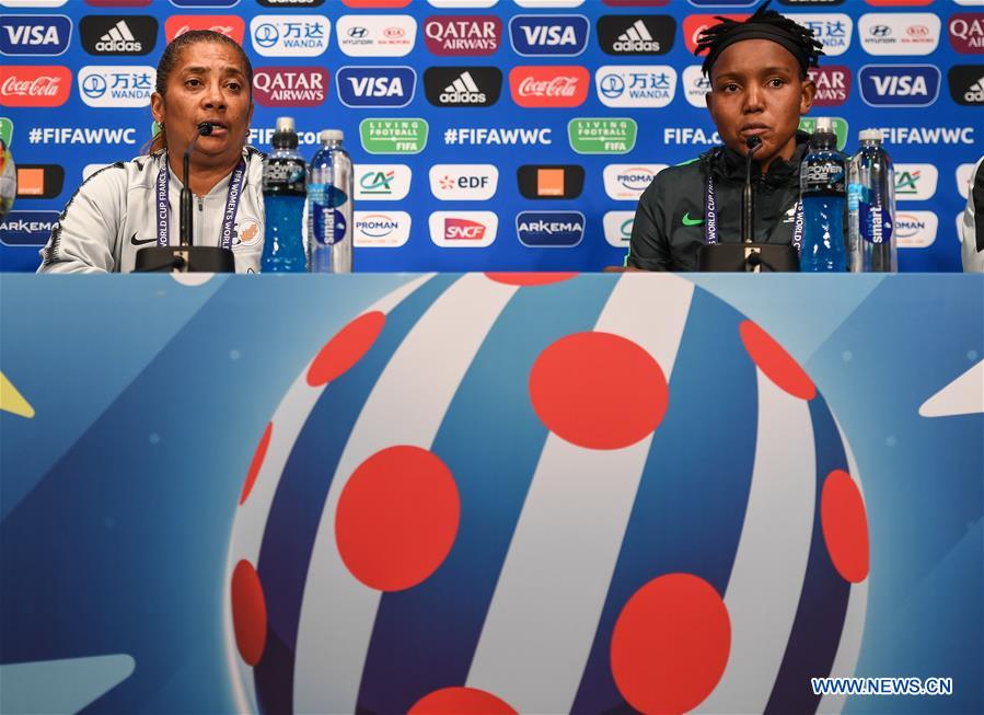 (SP)FRANCE-PARIS-2019 FIFA WOMEN'S WORLD CUP-GROUP B-SOUTH AFRICA-OFFICIAL PRESS CONFERENCE