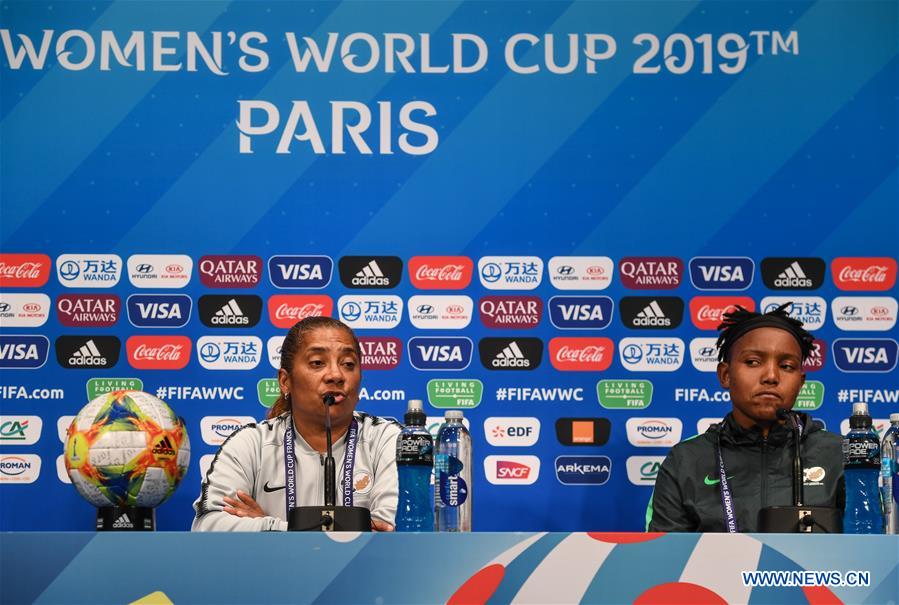 (SP)FRANCE-PARIS-2019 FIFA WOMEN'S WORLD CUP-GROUP B-SOUTH AFRICA-OFFICIAL PRESS CONFERENCE