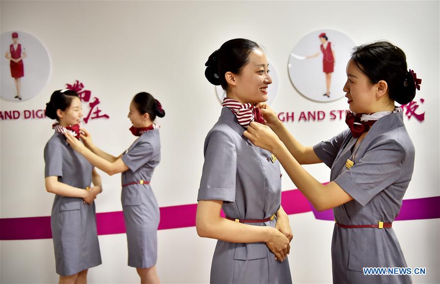 #CHINA-TIANJIN-HONG KONG-BULLET TRAIN-STEWARDESSES-TRAINING (CN)