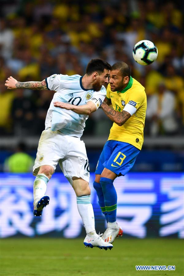 (SP)BRAZIL-BELO HORIZONTE-FOOTBALL-COPA AMERICA 2019-ARGENTINA VS BRAZIL