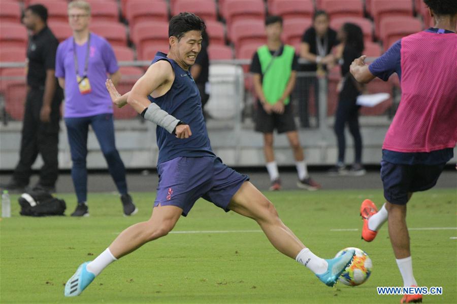 (SP)SINGAPORE-FOOTBALL-INTERNATIONAL CHAMPIONS CUP-TOTTENHAM HOTSPUR-TRAINING SESSION