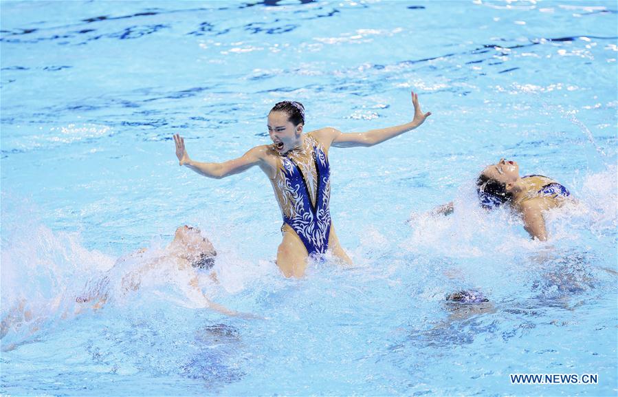 (SP)SOUTH KOREA-GWANGJU-FINA WORLD CHAMPIONSHIPS-ARTISTIC SWIMMING-WOMEN'S TEAM FREE COMBINATION