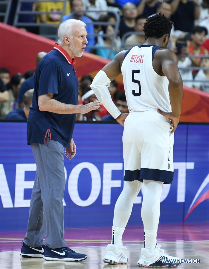 (SP)CHINA-DONGGUAN-BASKETBALL-FIBA WORLD CUP-QUARTER FINAL-USA VS FRANCE (CN)