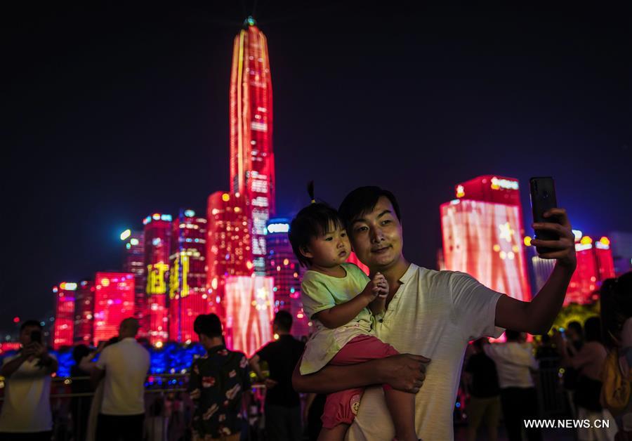 CHINA-SHENZHEN-LIGHT SHOW-CELEBRATION (CN)