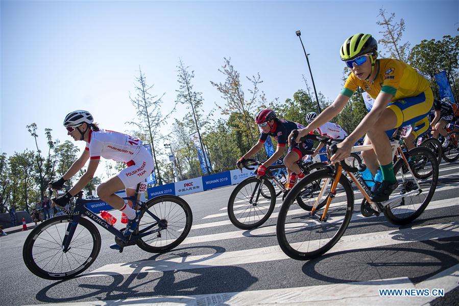 (SP)CHINA-WUHAN-7TH MILITARY WORLD GAMES-CYCLING ROAD-WOMEN'S TEAM ROAD RACE