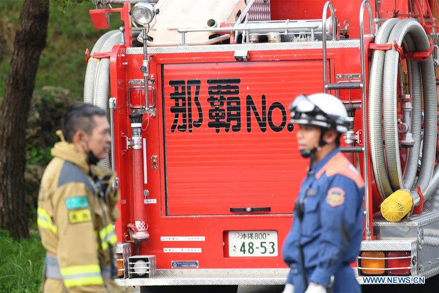 JAPAN-OKINAWA-WORLD HERITAGE CASTLE-FIRE