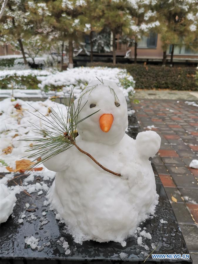 (BeijingCandid)CHINA-BEIJING-WINTER-SNOWMAN (CN)