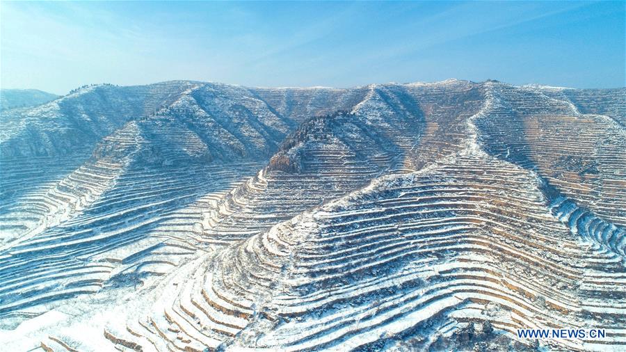 CHINA-HEBEI-TERRACED FIELDS-SNOW SCENERY (CN)