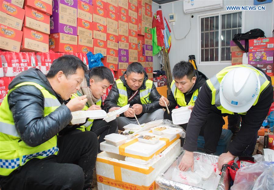 CHINA-HUBEI-WUHAN-NOVEL CORONAVIRUS-MAKESHIFT HOSPITAL-CONSTRUCTION (CN)