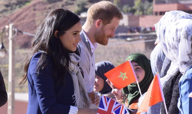 British Prince Harry supports girls' education in rural Morocco